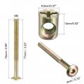 Uxcell M6x75mm Furniture Bolt Nut Set Hex Socket Screw 52mm Thread Length With Barrel Nuts For Beds Headboards Chairs 8 Sets