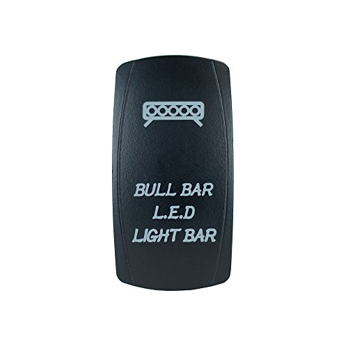 Laser Backlit Orange Rocker Switch Bull Bar Led Light 20a 12v On Off