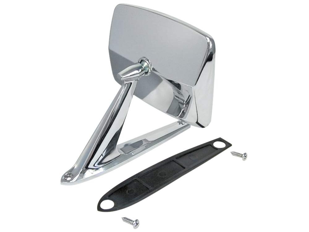 Outside Mirror Rectangular C7tz-17696m For 1967-77 Bronco Sport Utility Wagon Roadster Lh Or Rh With Gasket And Hardware