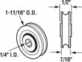 Prime-line D 1716 Nylon Roller Steel Ball Bearings 1-11 In Diameter 7 16 Wide 2 Pack