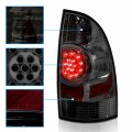 Amerilite Smoke Led Rear Brake Lamp Replacement Taillights Set W Bulbs For 2005-2015 Toyota Tacoma Truck Passenger And Driver