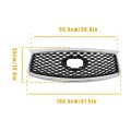 Front Grille Upper Black With Chrome Molding Honeycomb Mesh Replacement For Qx50 2019-2023