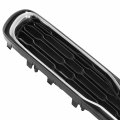 Ki1200149 Factory Style Front Bumper Grill Grille Assembly With Chrome Moulding Compatible Soul 2012 Matte Black