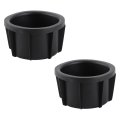 Kimiss 2pcs Console Box Cup Holder Insert For Black Rubber Car Center 