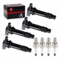 Ignition Coils Spark Plug 4pcs For Yamaha Waverunner Fx1000 Vx1100 Boat Ar210 Ar230 232 Frt1100 Lat1100 Sr210 Sx210 Srt1000