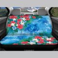 Joaifo Blue Sea Turtle Hibiscus Print Stylish Car Seat Covers Rear Seats Only 2 Pack Back Bench Split Protector Set Fit For