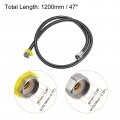 Uxcell Faucet Supply Line Connector G1 2 Female X 47 Inch Long Braided 304 Stainless Steel Water Hose Black
