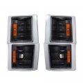 Tlaps 7422438954923 For 1994-2000 Chevy C10 C K Pickup Truck Silverado Suburban Tahoe Black Housing With Amber Reflector Signal 