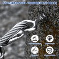4 Pack Eye Bolts M6 X 30mm 304 Stainless Steel Threadedbolt Black Eye Hooks With Nut For Hanging Or Securing Cables