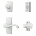 Ideal Security Door Lever With Keyed Deadbolt Lock For Storm And Screen Doors White 4-piece Set 