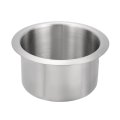 201 Stainless Steel Drop-in Cup 2 44 X 4 6 Drink Can Holder Poker Table Insert For Sofa Boat Car Marine Silver 