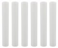 White Plastic Chandelier Socket Candle Cover Sleeves Candelabra Base 6 Inch Tall Pack 