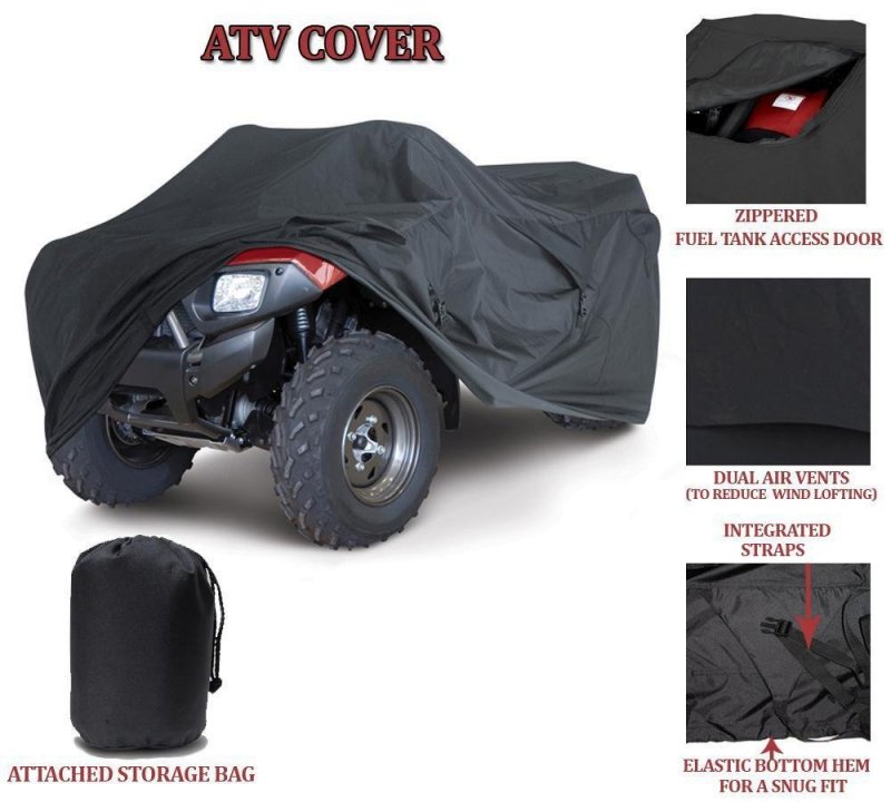 Atv Cover Compatible For Diamo Lightning Quad 4 Wheeler All Terrain Vehicles 2007-2011 Strong Weather Protection