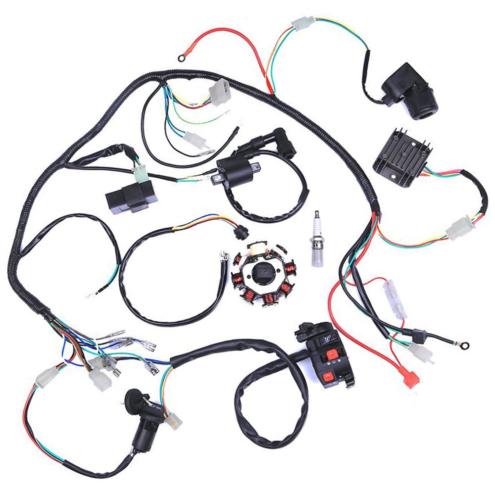 Wiring Harness Kit Wire Loom Complete Electrics Stator Coil Cdi For
