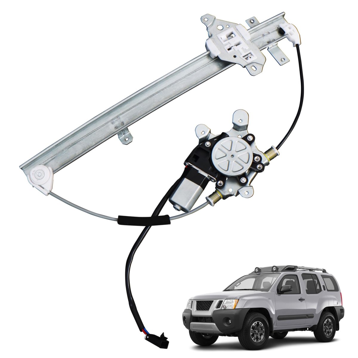 Power Window Regulator With Motor Front Left Driver Side For Xterra 2000-2004 And Frontier 1998-2004 Replacement Part Number
