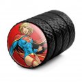 Superman Supergirl Character Tire Rim Wheel Aluminum Valve Stem Caps