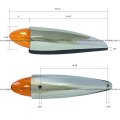 Niuparts 5 Pcs Grakon 1000 Style 19 Led Torpedo Cab Marker Indicator Light Amber Amber Chrome Fit Kenworth W900 T880 T800
