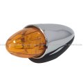 Niuparts 5 Pcs Grakon 1000 Style 19 Led Torpedo Cab Marker Indicator Light Amber Amber Chrome Fit Kenworth W900 T880 T800