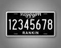 Custom Novelty Mississippi Blackout License Plate Blackedout Personalized Text Auto Tag
