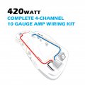 Scosche Install Centric Icak104 True 10 Gauge Hybrid Ofc 4-channel High Current Amplifier Wiring Kit Complete Car Amp Twisted