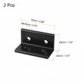 Uxcell 4080 Aluminum Extrusion Profile Corner Bracket 4 Holes L-shape Black Right Angle Joint Connectors 2 Pcs