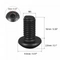 Uxcell M5x10mm Hex Socket Button Head Cap Bolts Screws Alloy Steel 50pcs
