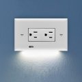 Snappower Guidelight 2 Plus Led Bright Dim Off Light Sensor Night Electrical Outlet Wall Cover Plate For Horizontal Da Cor 