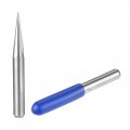Uxcell Wood Engraving Bit Solid Carbide 3 175mm 1 8 Shank 20 Degree 0 2mm Tip Cnc Router Tool For Acrylic Pvc Mdf Pcb Carving