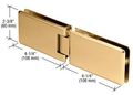 Crl Grande 180 Series Gold Plated 180a Glass-to-glass Hinge 