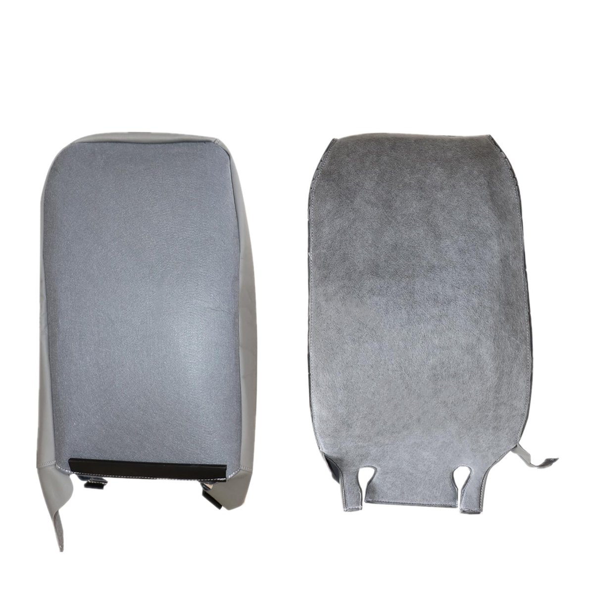 Middle Jump Seat Cover Replacement Bottom And Back Pewter Gray Microfiber Leather For Chevy Silverado Gmc Sierra 1999 To 2007