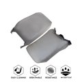 Middle Jump Seat Cover Replacement Bottom And Back Pewter Gray Microfiber Leather For Chevy Silverado Gmc Sierra 1999 To 2007