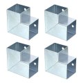 2-way Gazebo Brackets Kit Right Angle Corner Bracket Woodworking Diy Post Base For 1 6 X Lumber Outdoor Patio Log Cabins 4 Pack 