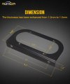 Partsam 2pcs 6 Oval Tail Light Mounting Brackets L Shaped 3mm Powder Coated Steel Ultra Sturdy Versatile Horizontal For
