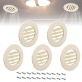 5 Pack 6 Rv Ceiling Vent Covers White Ac Cover Replacement With Rotatable Slats Fits 4-5 8 Ducts For Camper Trailer And 