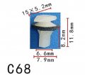 Autobahn88 Weatherstrip Clip Compatible With Honda Civic 1995-on Oem 91530st5003 Pack Of 20