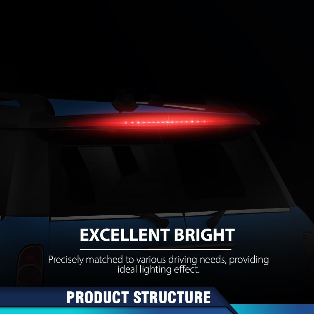 Led Third 3rd Brake High Mount Stop Light For Mini Cooper 2008-2013 63257167413 Red