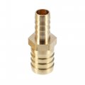 X Autohaux 2 Pcs 19mm 12mm Straight Shaped Hose Barb Barbed Tube Pipe Fitting Brass Connector