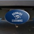 Broward College Seahawks Logo Oval Tow Hitch Cover Trailer Plug Insert 2
