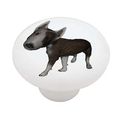 Mega Noggin Bull Terrier Decorative High Gloss Ceramic Drawer Knob 