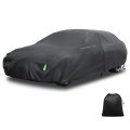 Waterproof Sedan Car Cover For Length Up To 177 Inch All Weather Protection Anti-uv Windproof With Left Side Zipper And Mirror 