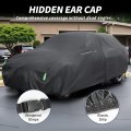 Waterproof Sedan Car Cover For Length Up To 177 Inch All Weather Protection Anti-uv Windproof With Left Side Zipper And Mirror