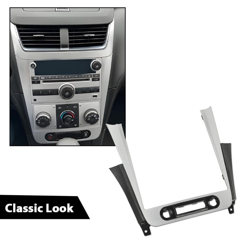Radio Dash Bezel Trim Vent For Chevy Malibu 2008 2012 Silver And Black Dashboard Cover Made Of Abs Plastic