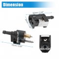 X Autohaux 3pcs Marine Boat Engine Fuel Line Connector Fittings 6mm Female Male Pipe Joint Comp Fitting For Yamaha Outboard