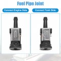 X Autohaux 3pcs Marine Boat Engine Fuel Line Connector Fittings 6mm Female Male Pipe Joint Comp Fitting For Yamaha Outboard