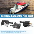 X Autohaux 3pcs Marine Boat Engine Fuel Line Connector Fittings 6mm Female Male Pipe Joint Comp Fitting For Yamaha Outboard