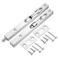 2pcs Door Flush Bolts Latch 8 Inch 304 Stainless Steel Security Guard Lever Action Slide Lock For Inactive Leaf Double Dummy 