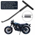 2 Pieces Exhaust Spring Puller Tool Hooks T Handle Expander For Motorcycle Dirt Bike Snowmobile Trampoline And Vehicle Brakes
