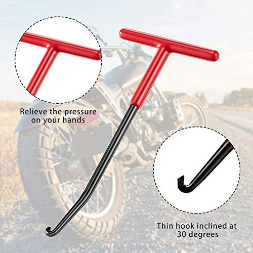 2 Pieces Exhaust Spring Puller Tool Hooks T Handle Expander For Motorcycle Dirt Bike Snowmobile Trampoline And Vehicle Brakes