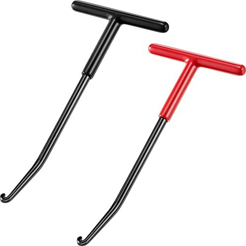 2 Pieces Exhaust Spring Puller Tool Hooks T Handle Expander For Motorcycle Dirt Bike Snowmobile Trampoline And Vehicle Brakes