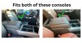 Car Console Covers Plus Fits Ford F150 F250 2014-2024 Select Bucket Seat Models Neoprene Center Cover For Image As Shown Gray